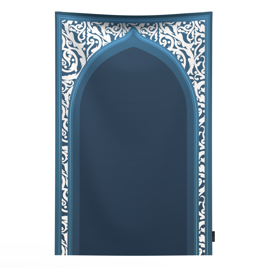 Prayer Mat AL-Hedaya Blue - Waterproof Pocket Size