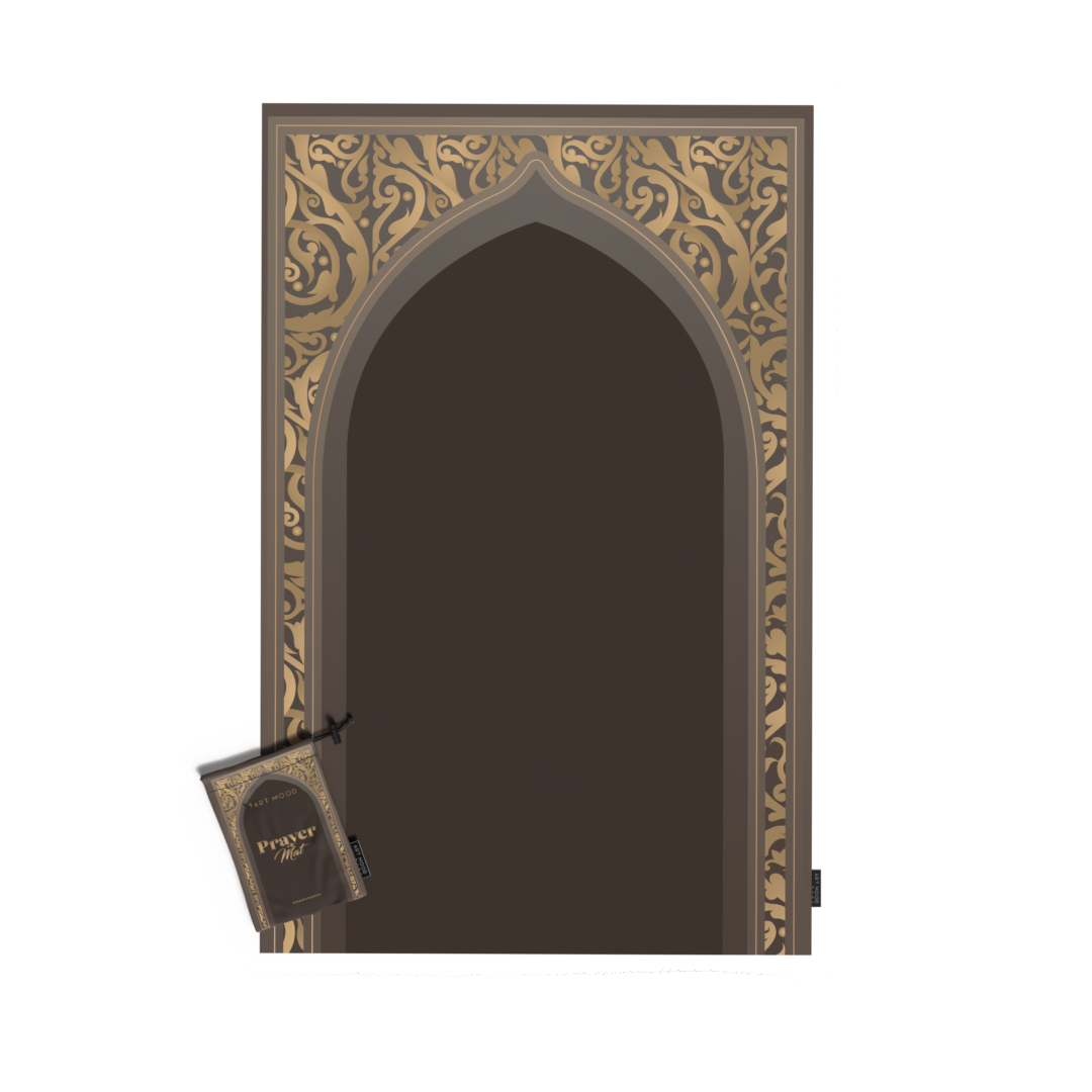 Prayer Mat AL-Hedaya Brown - Waterproof Pocket Size