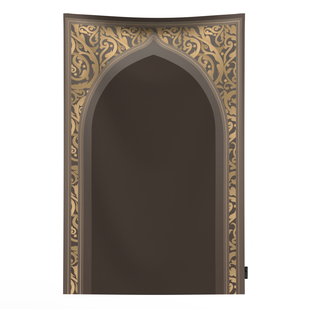 Prayer Mat AL-Hedaya Brown - Waterproof Pocket Size