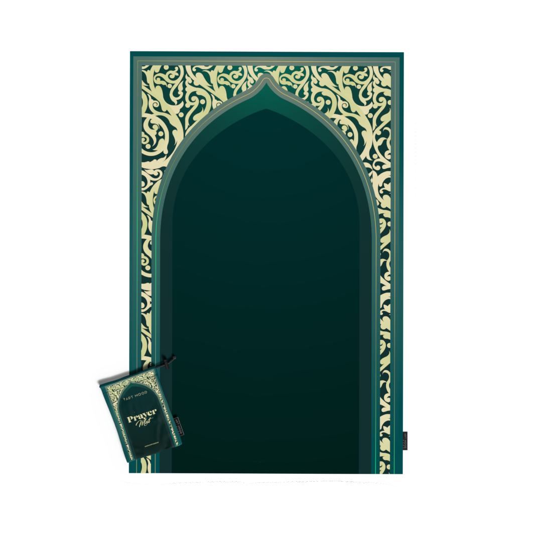 Prayer Mat AL-Hedaya Green - Waterproof Pocket Size
