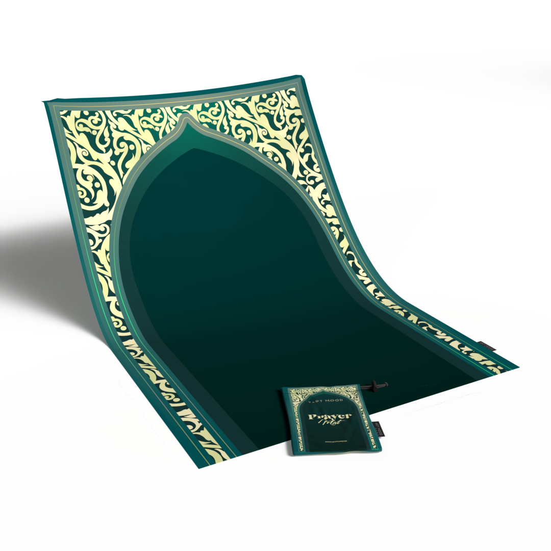 Prayer Mat AL-Hedaya Green - Waterproof Pocket Size