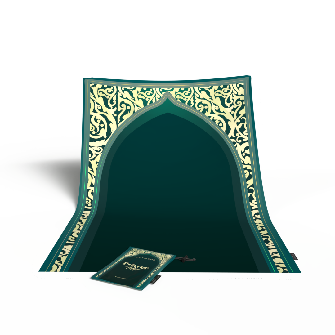 Prayer Mat AL-Hedaya Green - Waterproof Pocket Size