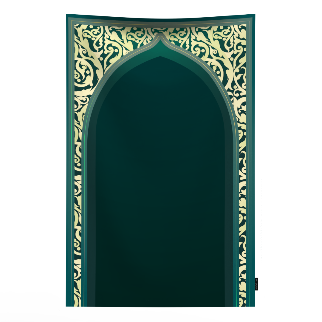 Prayer Mat AL-Hedaya Green - Waterproof Pocket Size