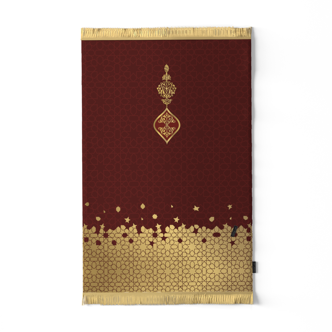 Prayer Mat AL-Hudda Red - Velvet