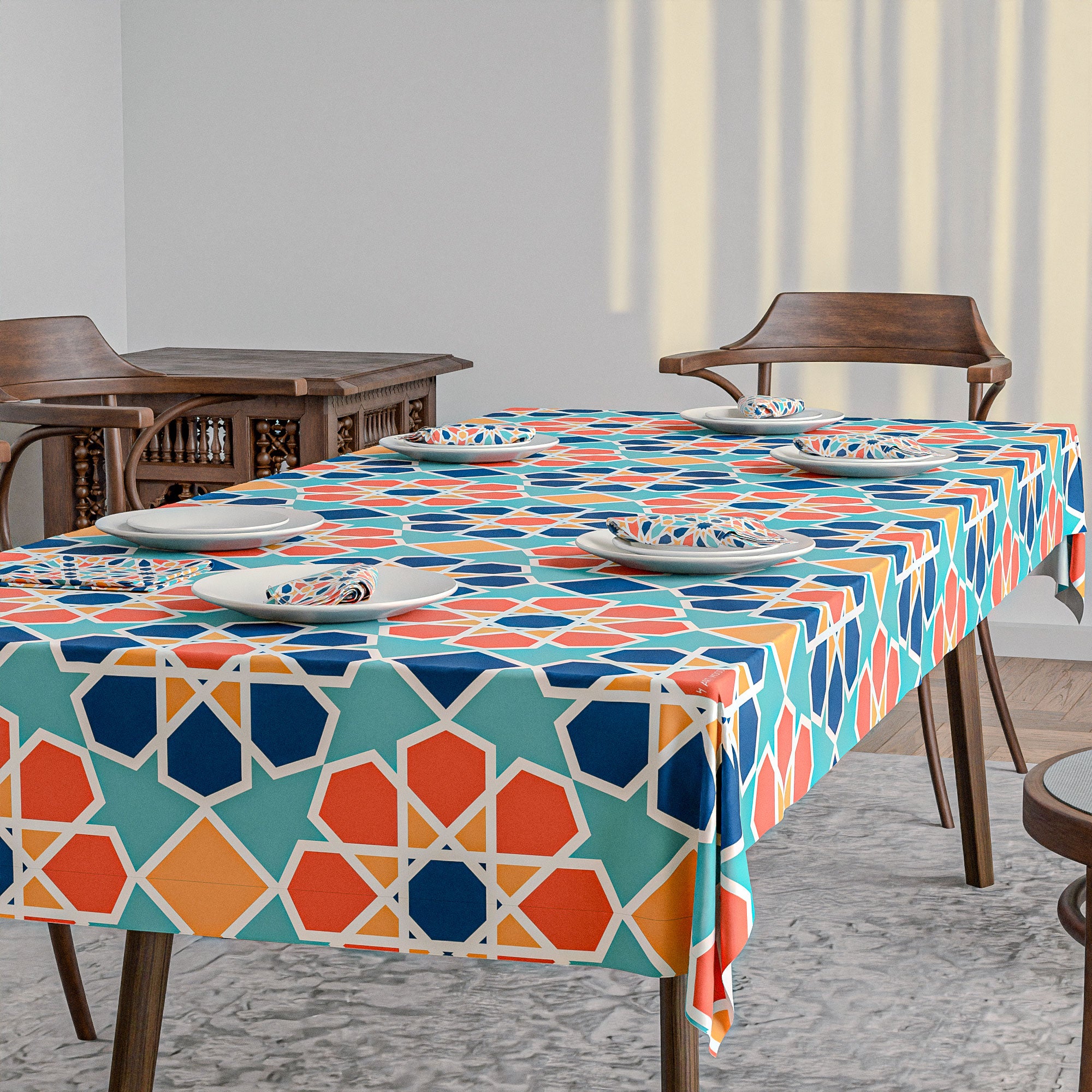 Arabesque 2 Tablecloth & Napkins Set