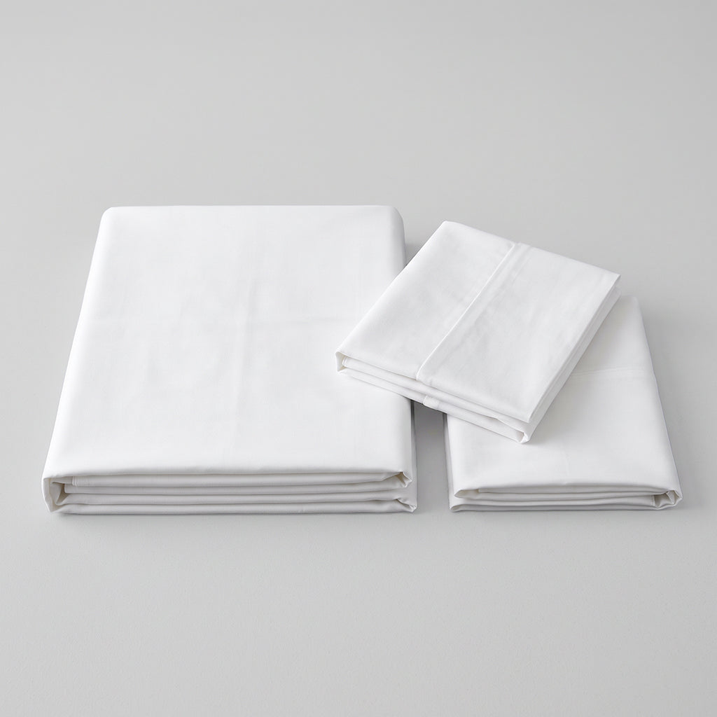 HOTEL BED SHEETS & PILLOW CASE SET - ESSENTIAL SETS - 100% COTTON PERCALE - 188 TC