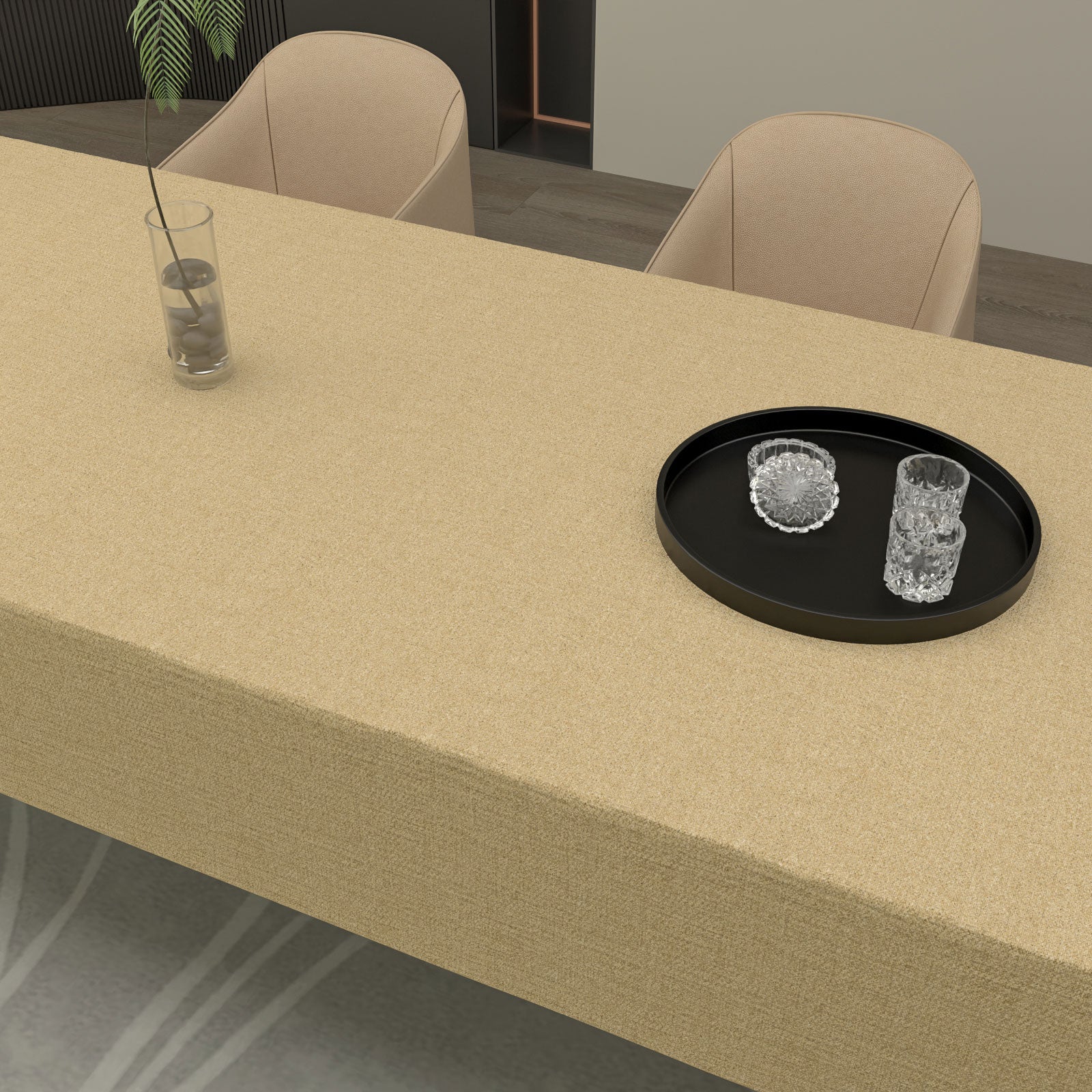 مفرش طاولة من الكتان - بيچ