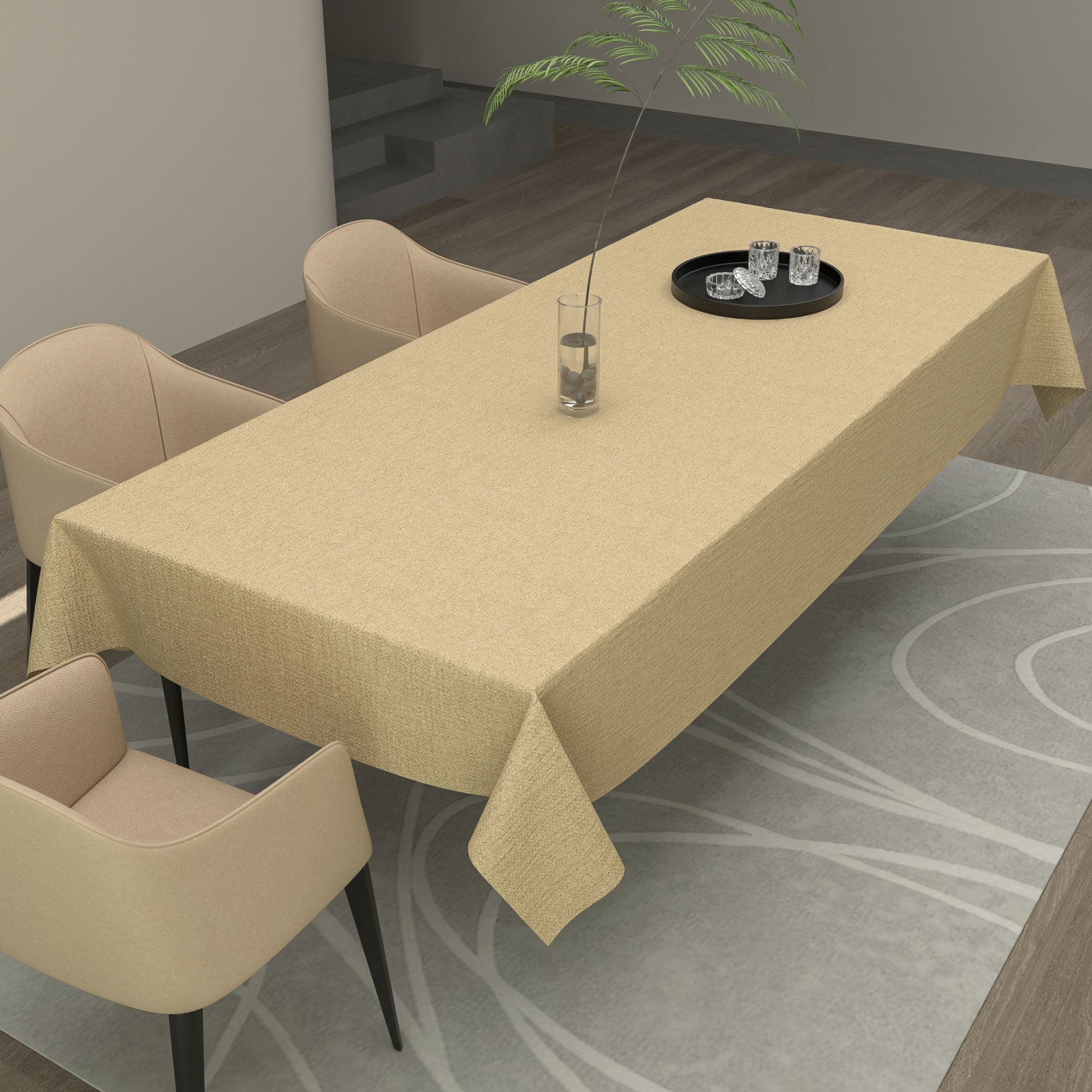 مفرش طاولة من الكتان - بيچ