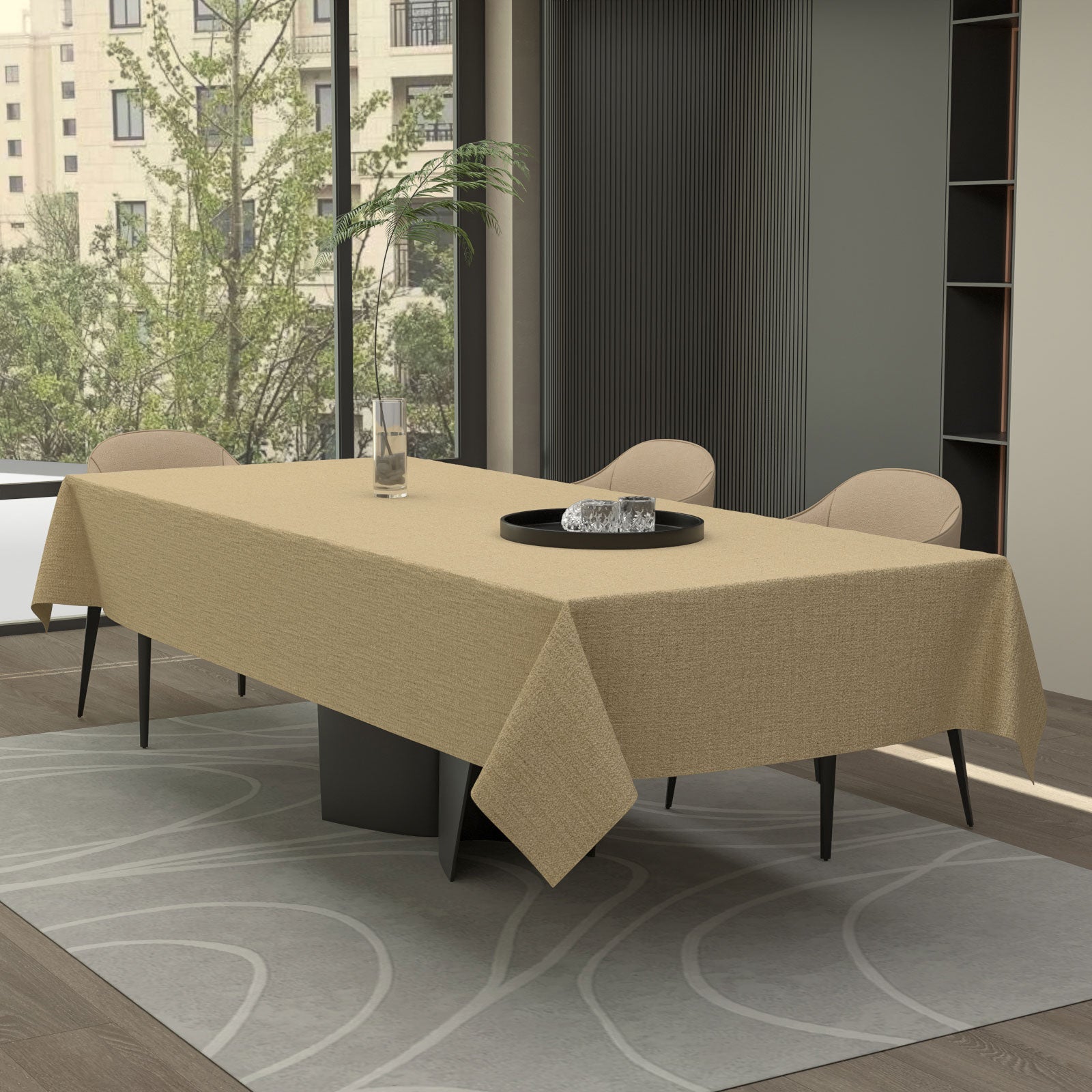 مفرش طاولة من الكتان - بيچ