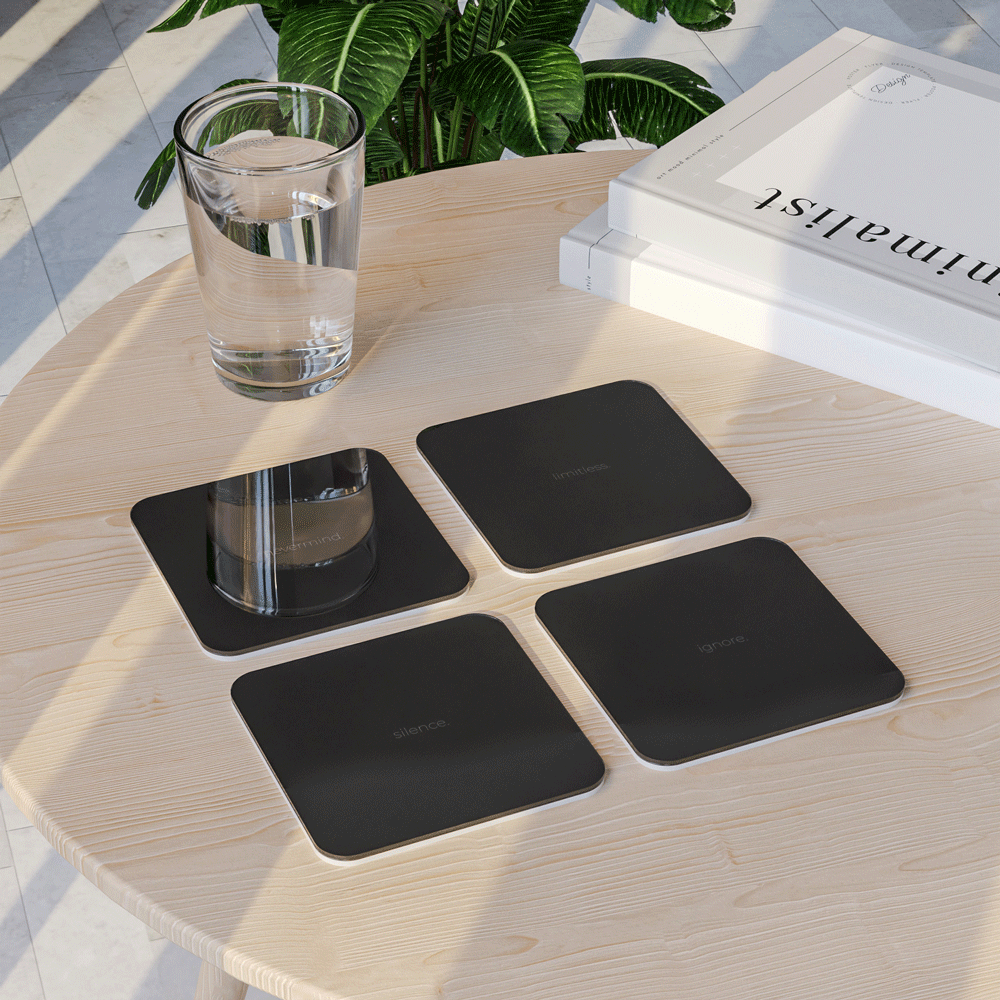 Muted - Acrylic Coaster Set