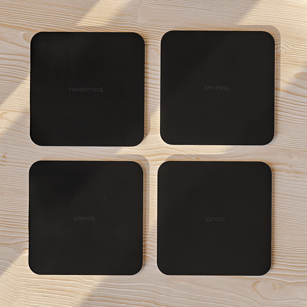 Muted - Acrylic Coaster Set