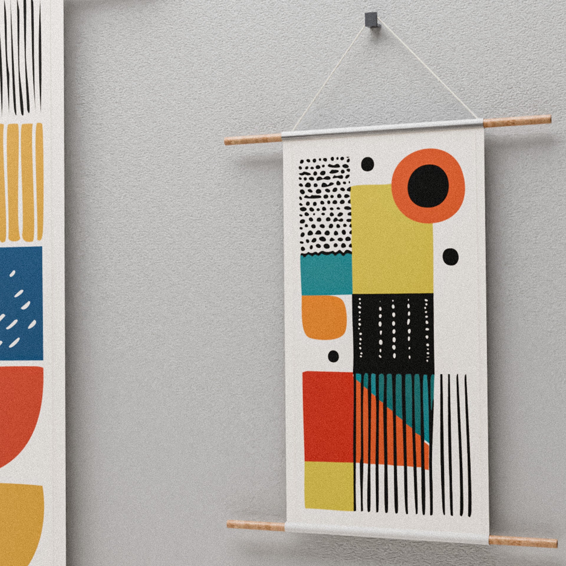 Retro Fabric Poster Set