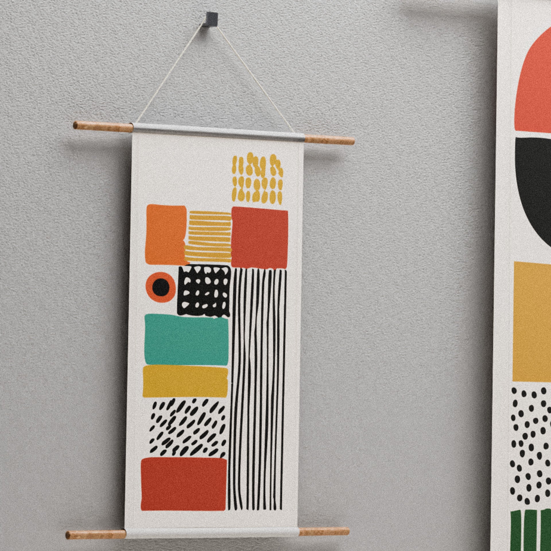 Retro Fabric Poster Set