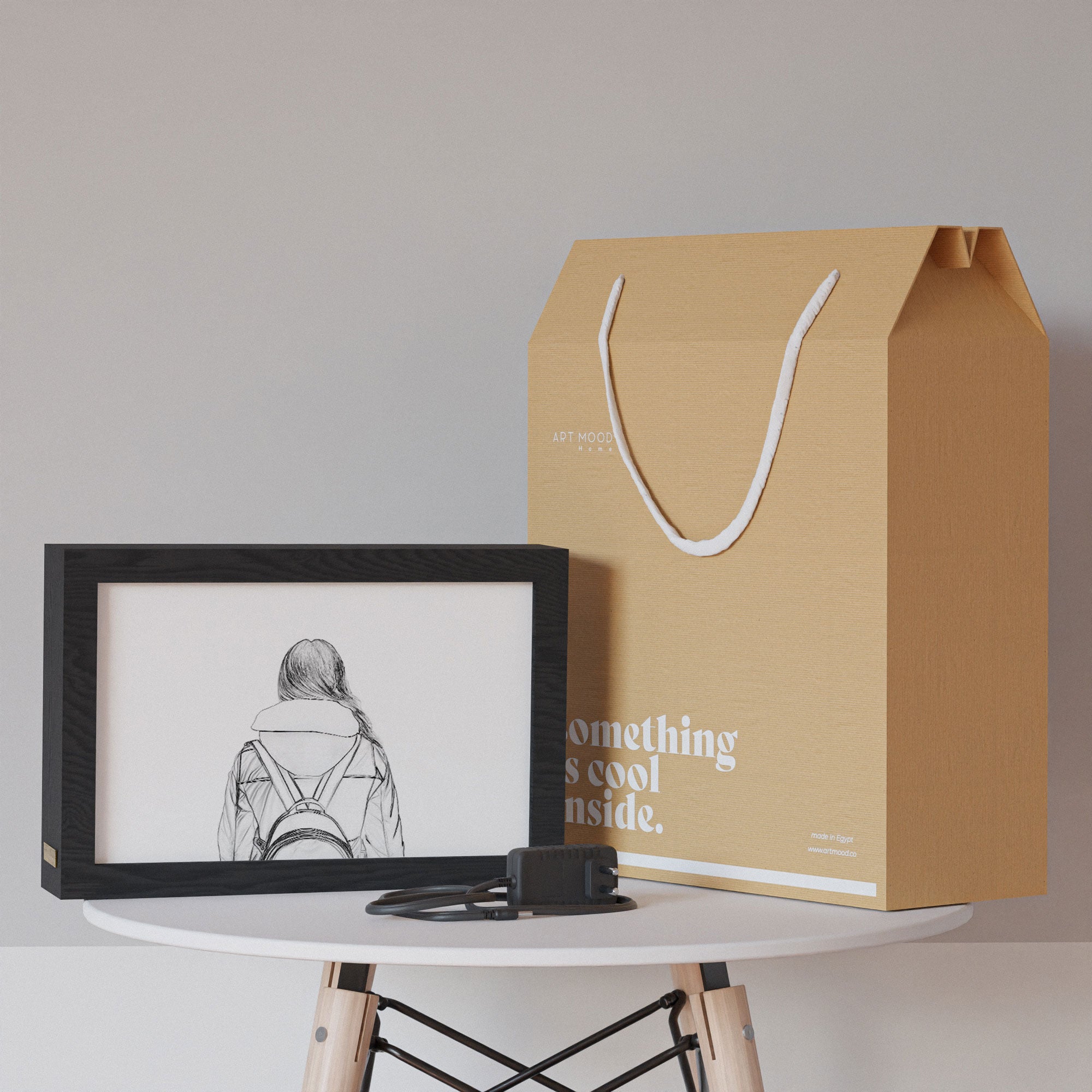 2 in 1 Photo Lighting Frame - Girl in Town