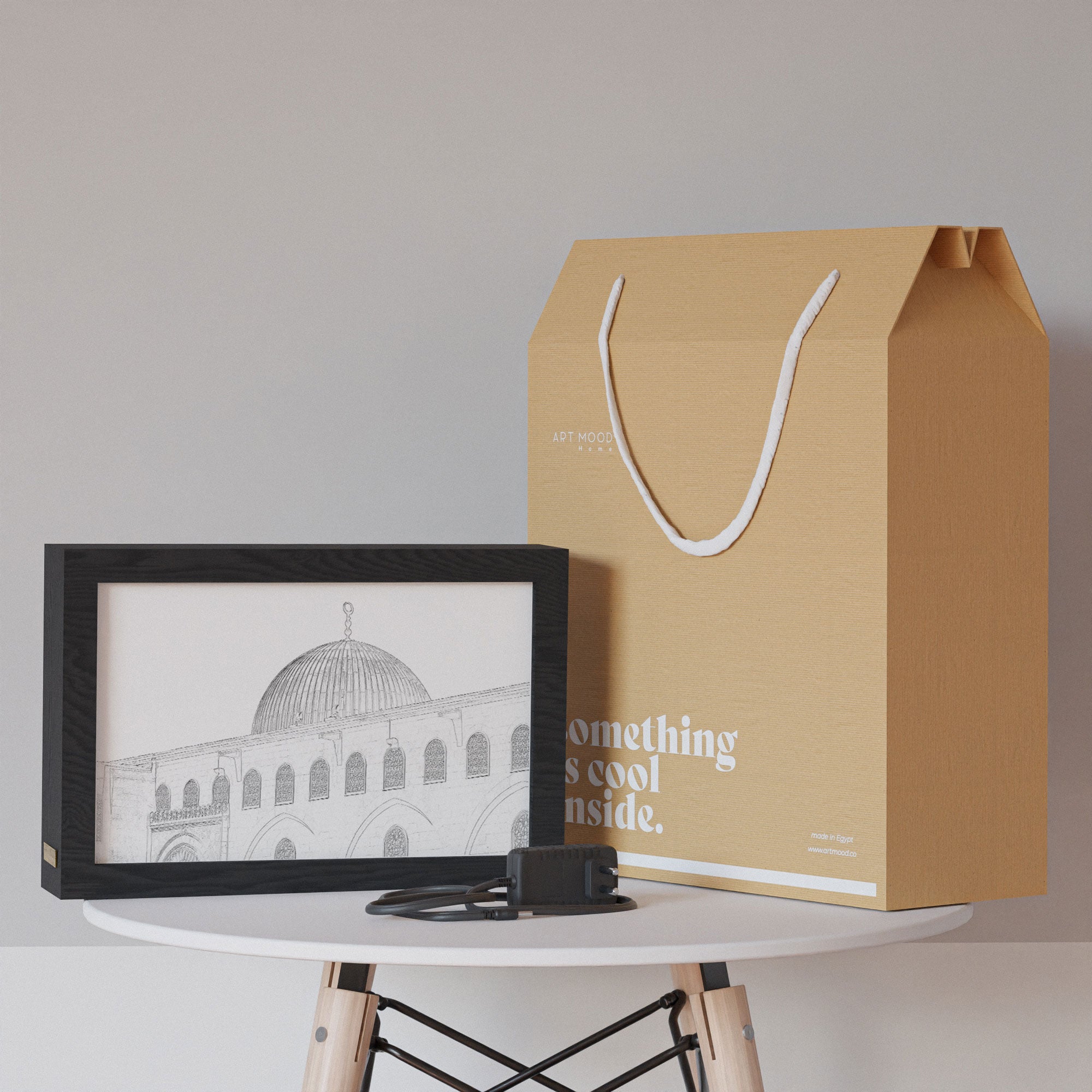 ٢ في ١ - برواز مضئ - المسجد الأقصي