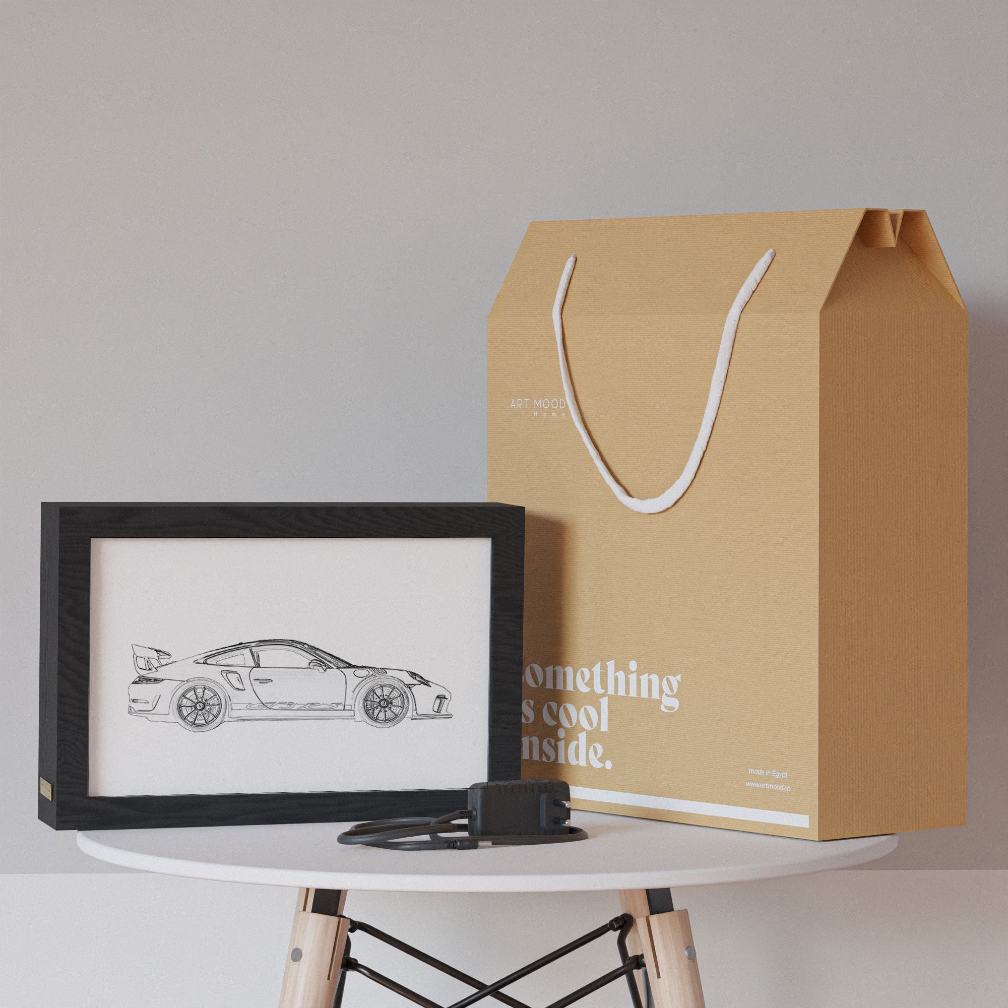 Cadre Photo Eclairant 2 en 1 - Porsche GT3