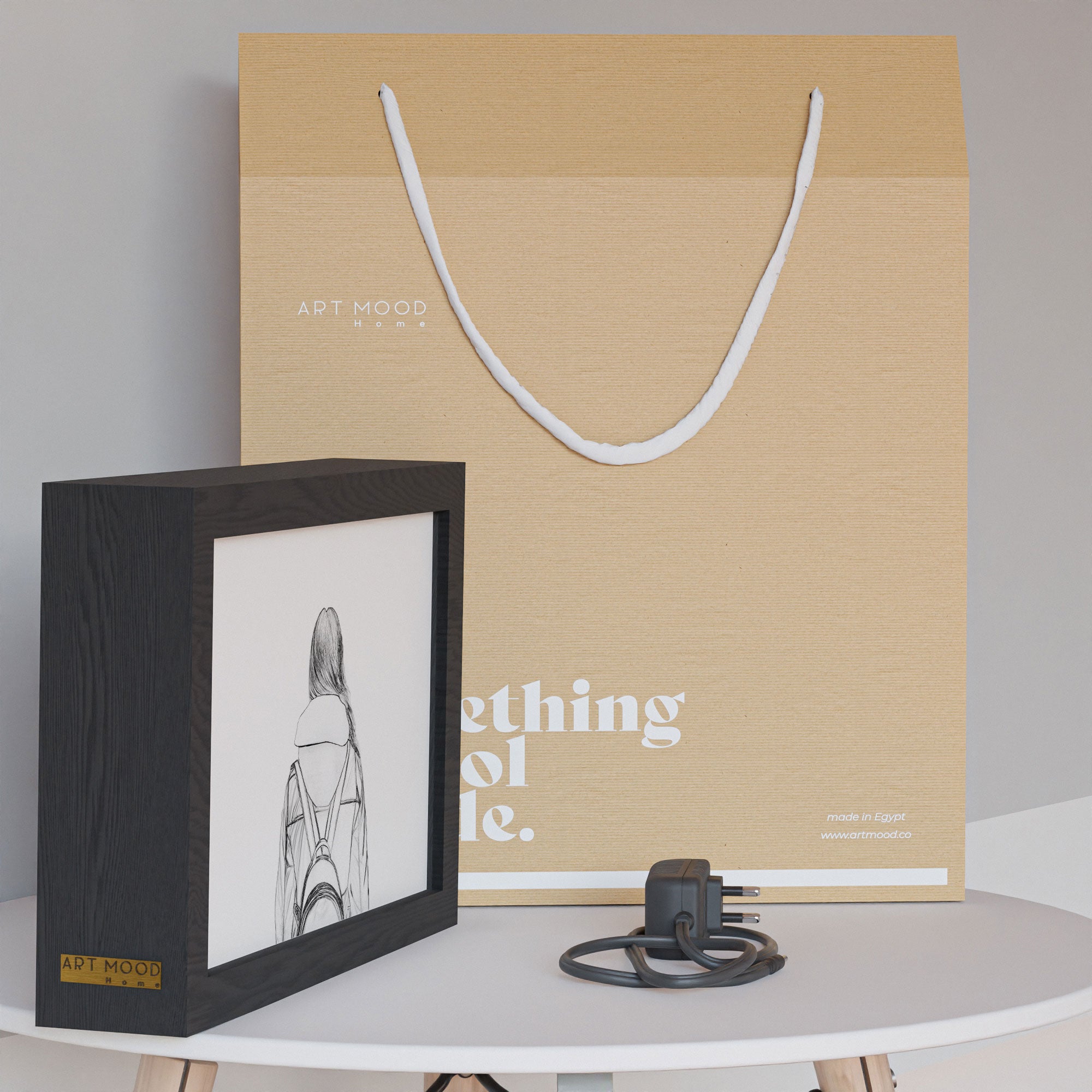 2 in 1 Photo Lighting Frame - Girl in Town