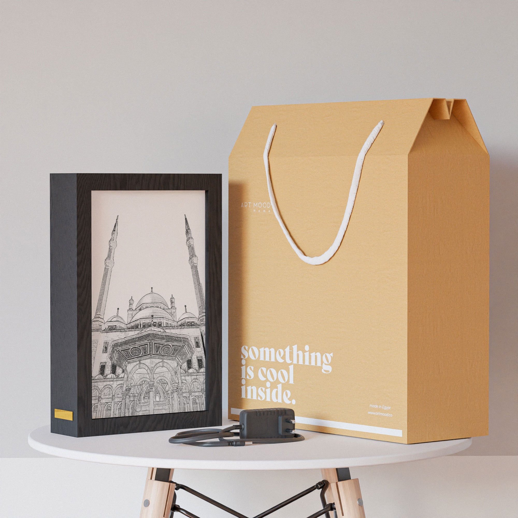 Cadre Photo Eclairant 2 en 1 - Mosquée Mohamed Ali