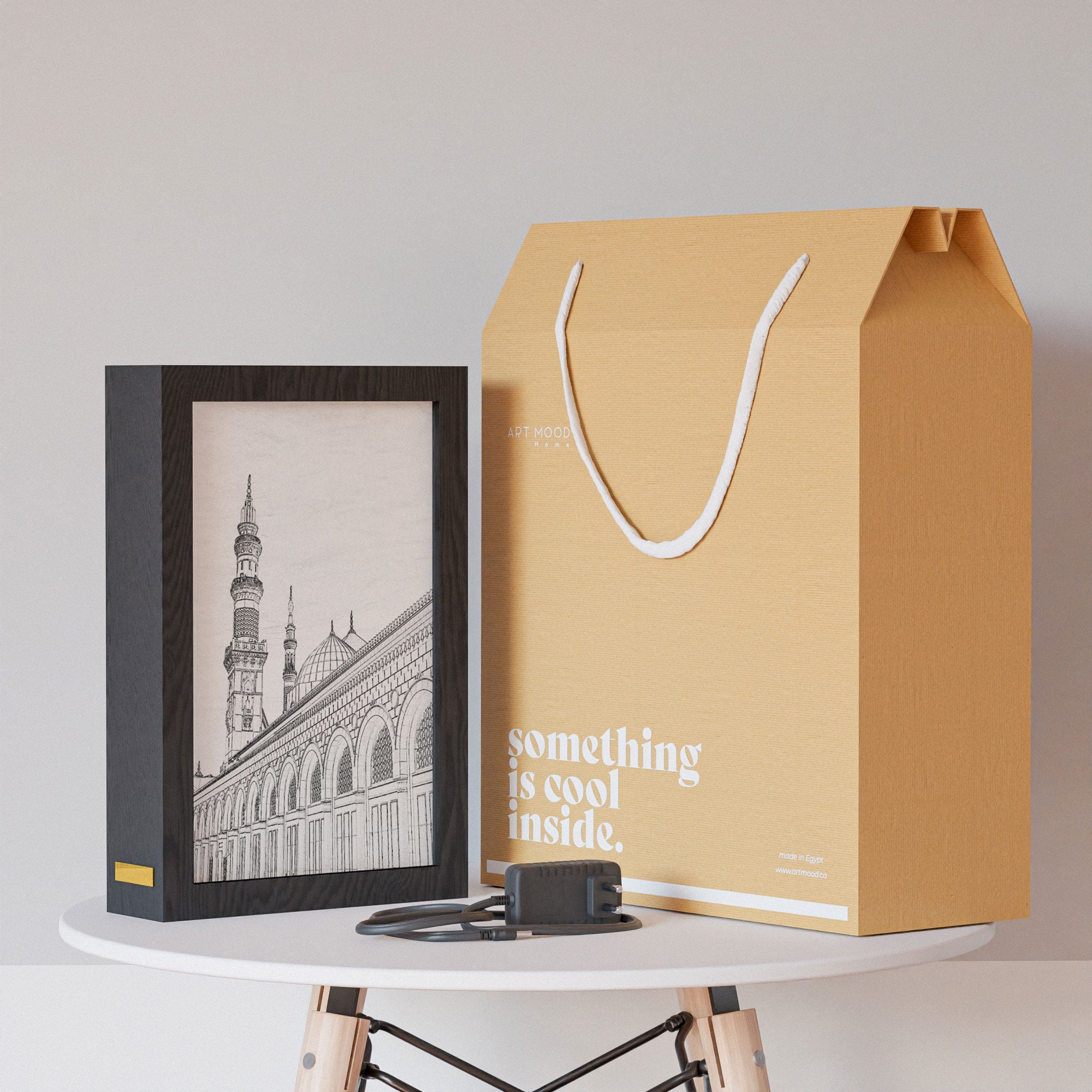 ٢ في ١ - برواز مضئ - المسجد النبوي ١