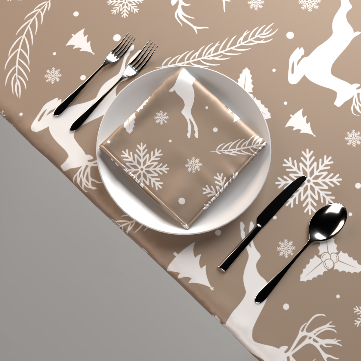 Christmas 10 Tablecloth & Napkins Set