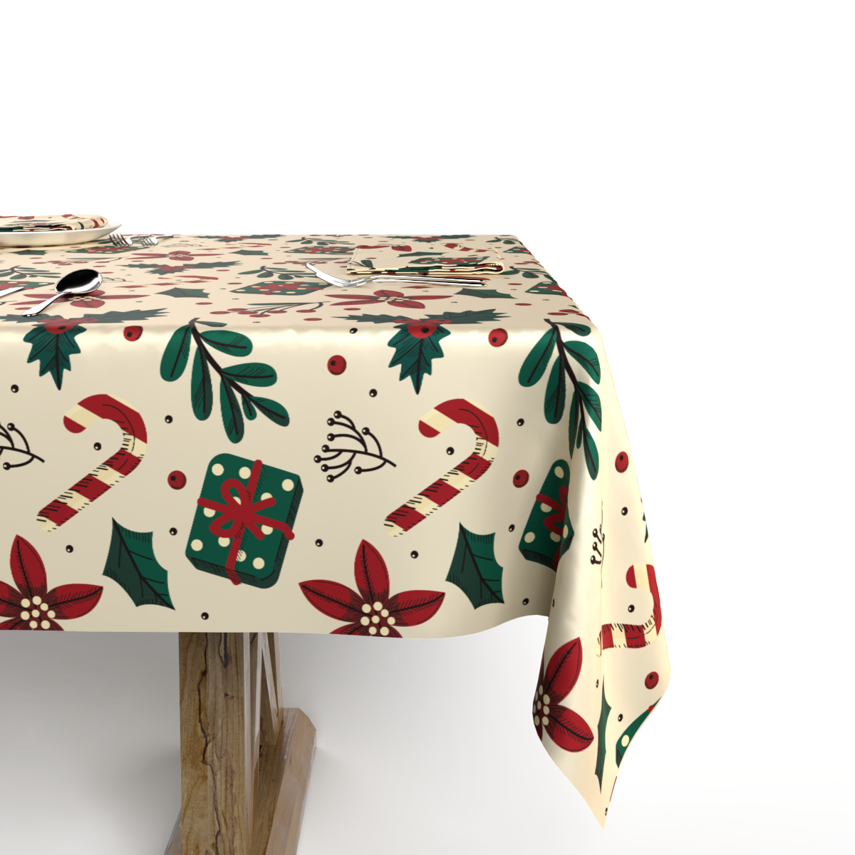 Christmas 12 Tablecloth & Napkins Set