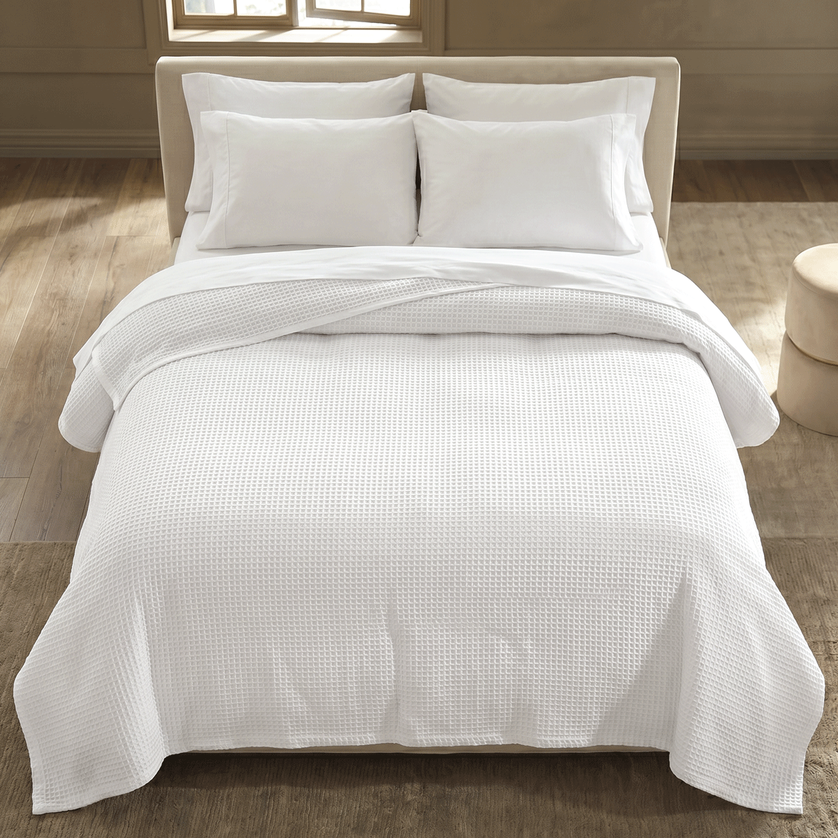 Coverlet - Waffle Weave 100% Cotton