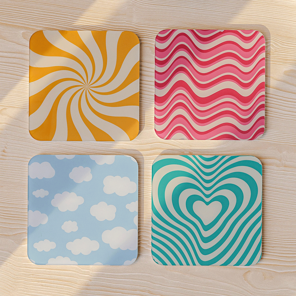 Twist - Acrylic Coaster Set