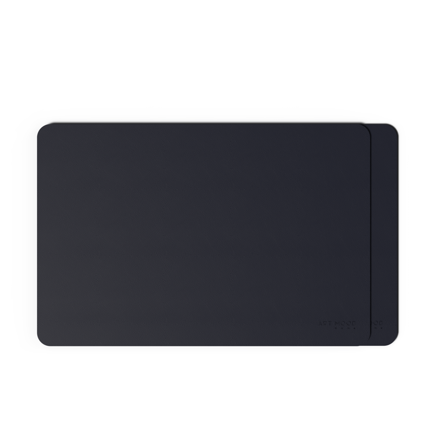 قواعد اطباق من الجلد مع حامل معالق و شوك - كحلي