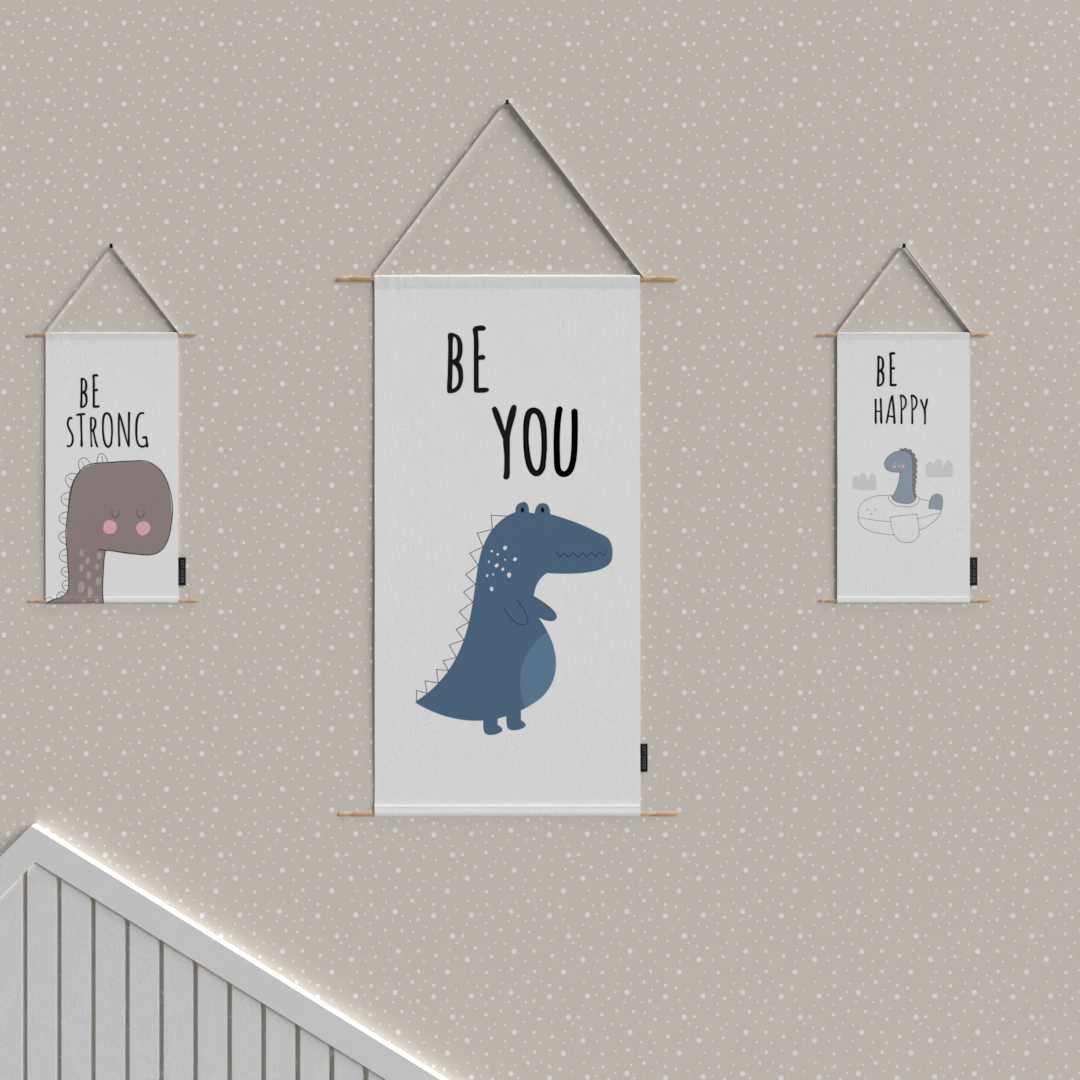 Dinosaur Fabric Posters Set