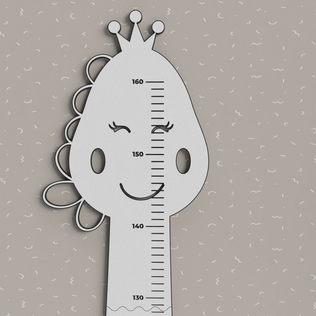 Dinosaur Girl Wood Growth Chart