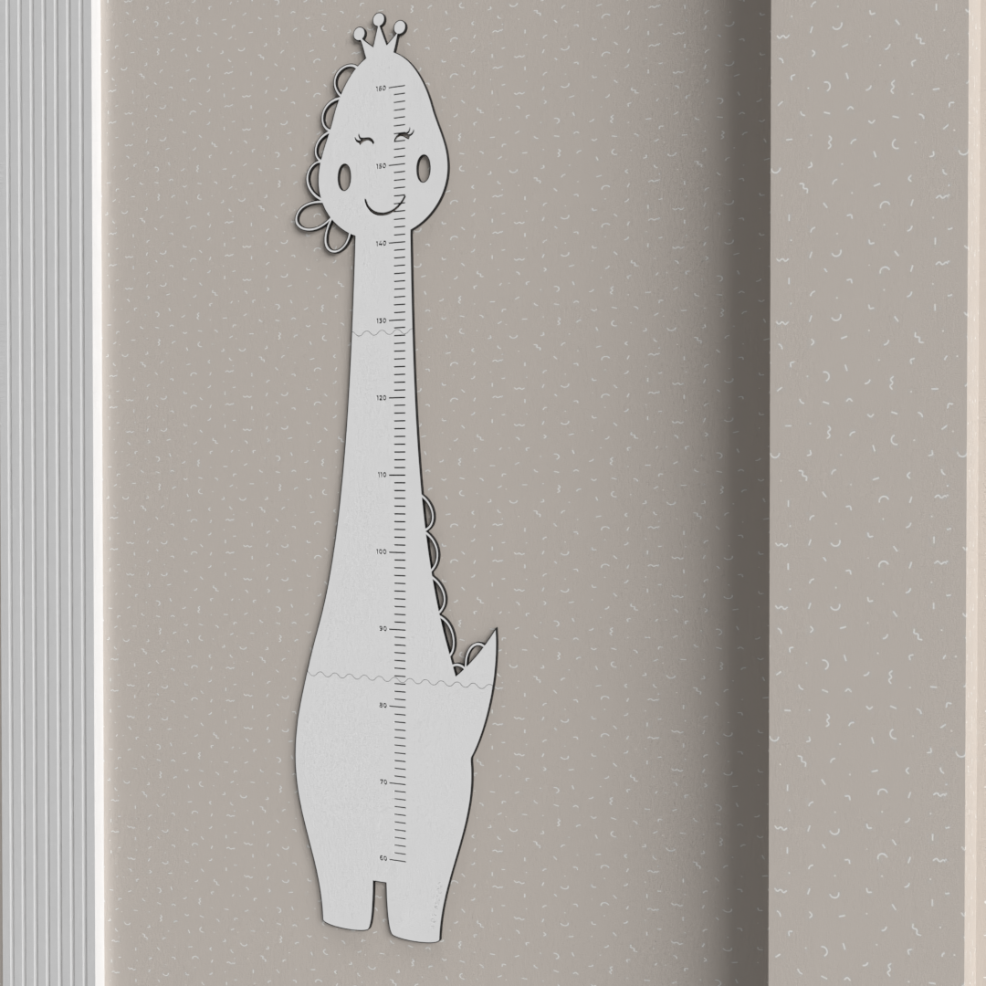 Dinosaur Girl Wood Growth Chart