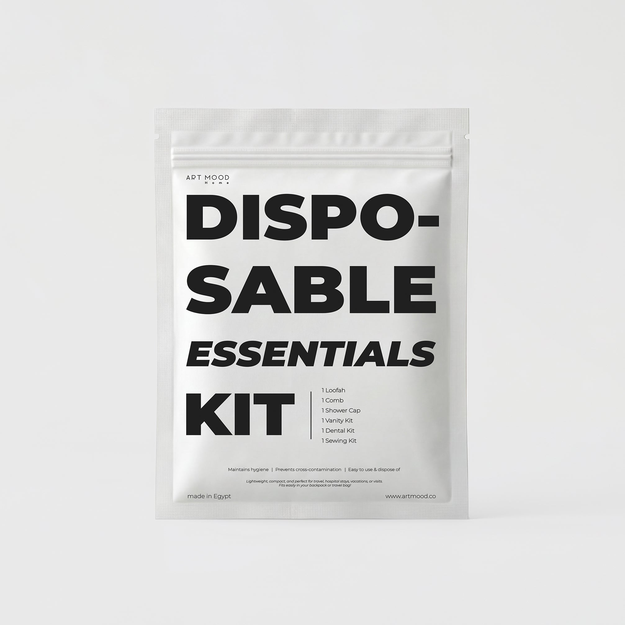 Disposable Hotel Essentials Kit | 6-Piece Travel Amenities Set