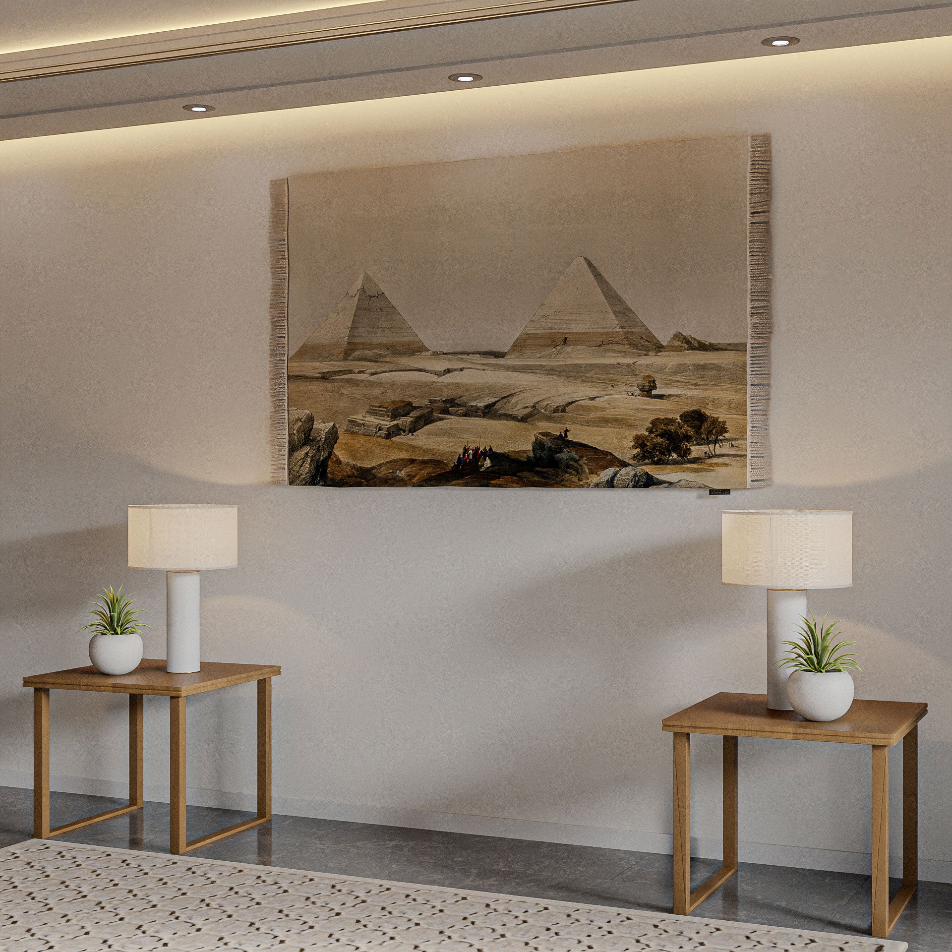 سجادة حائط - رسم توضيحي لأهرامات الجيزة