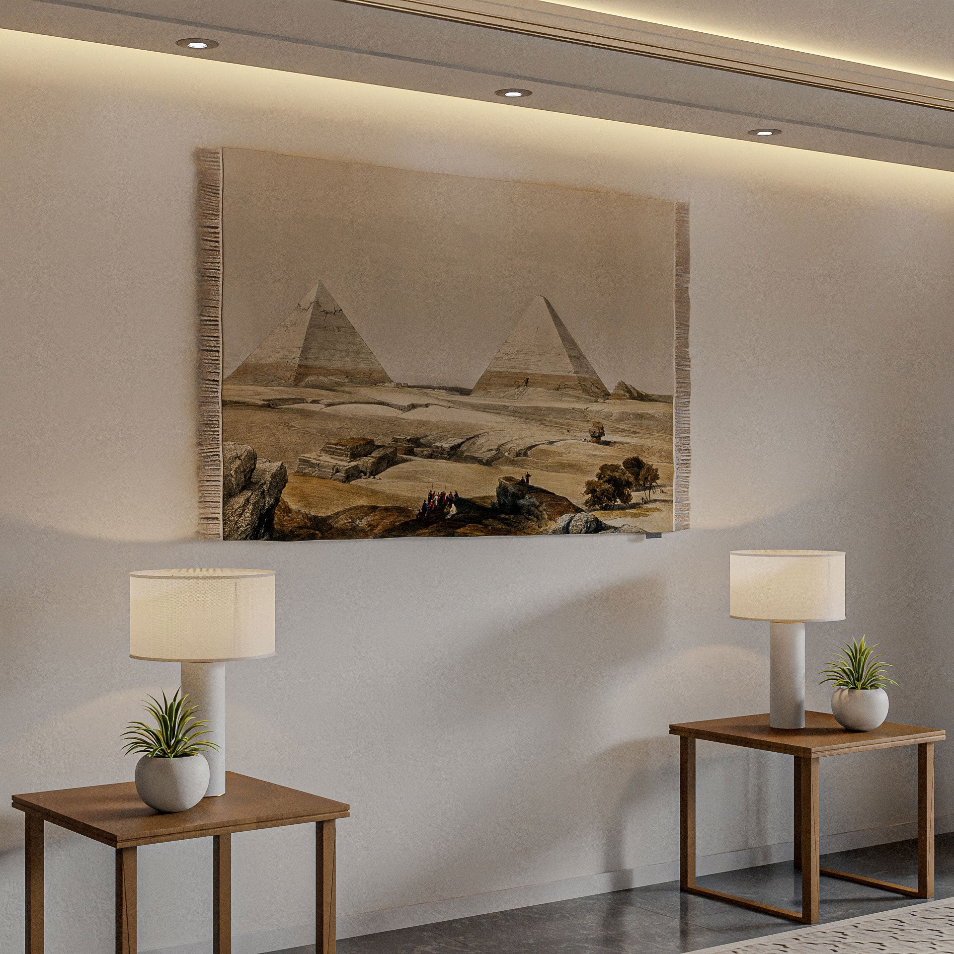 سجادة حائط - رسم توضيحي لأهرامات الجيزة