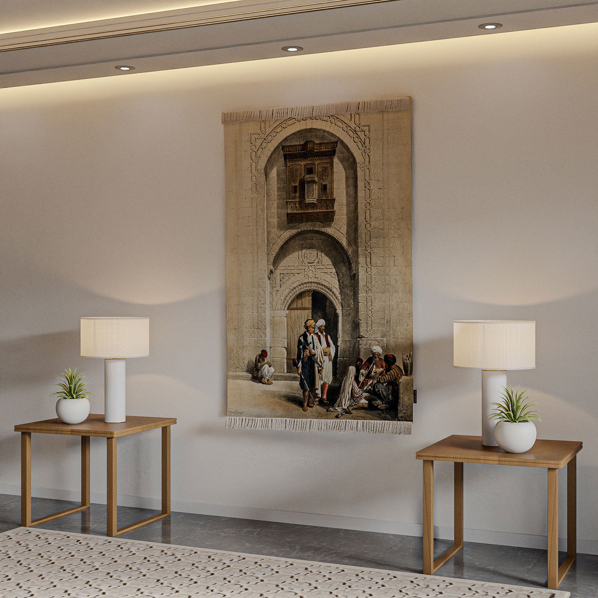 Wall Rug - Arabesque architecture of Cairo illustration