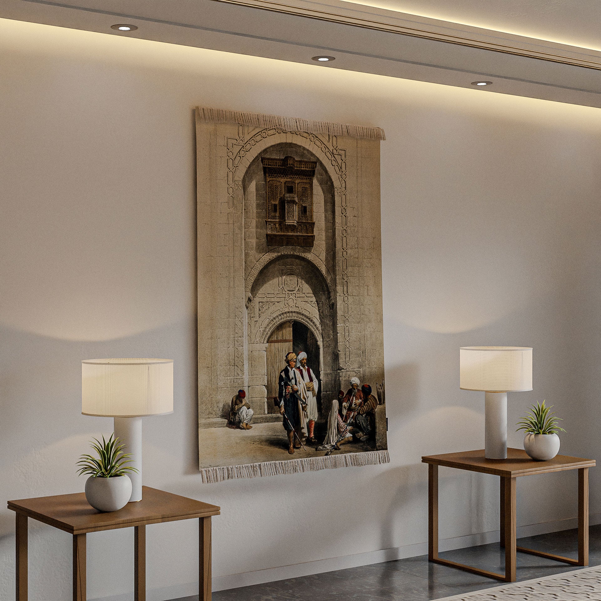 Wall Rug - Arabesque architecture of Cairo illustration