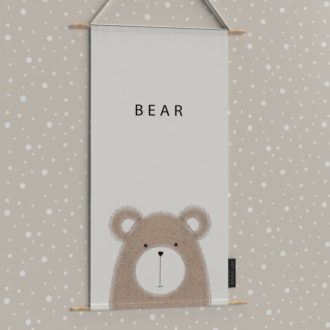 Giraffe, Bear & Fox Fabric Posters Set