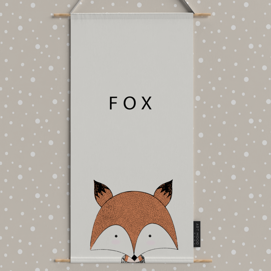 Giraffe, Bear & Fox Fabric Posters Set
