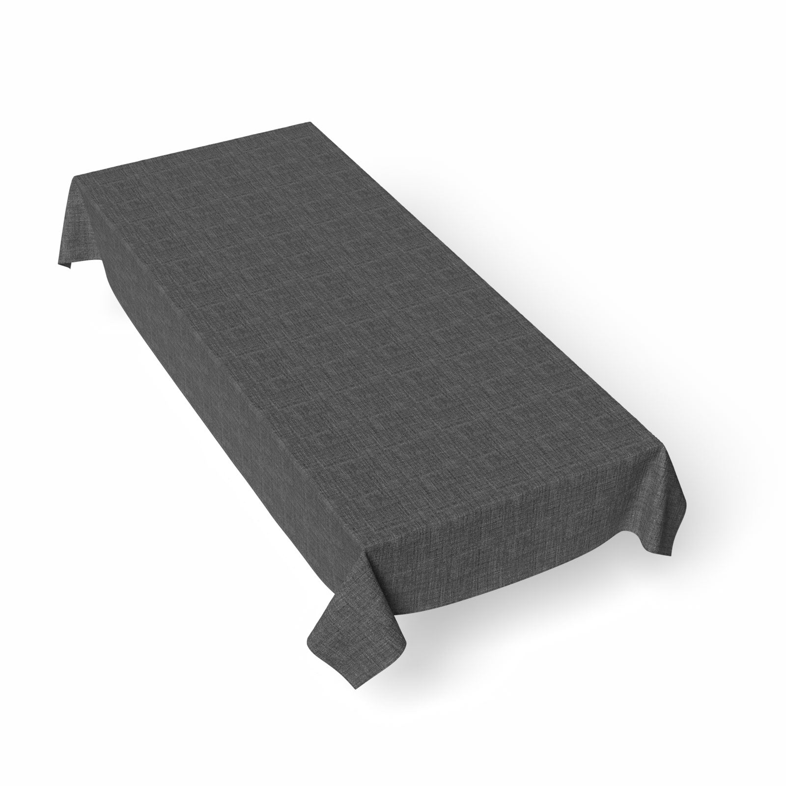 مفرش طاولة من الكتان - رمادي
