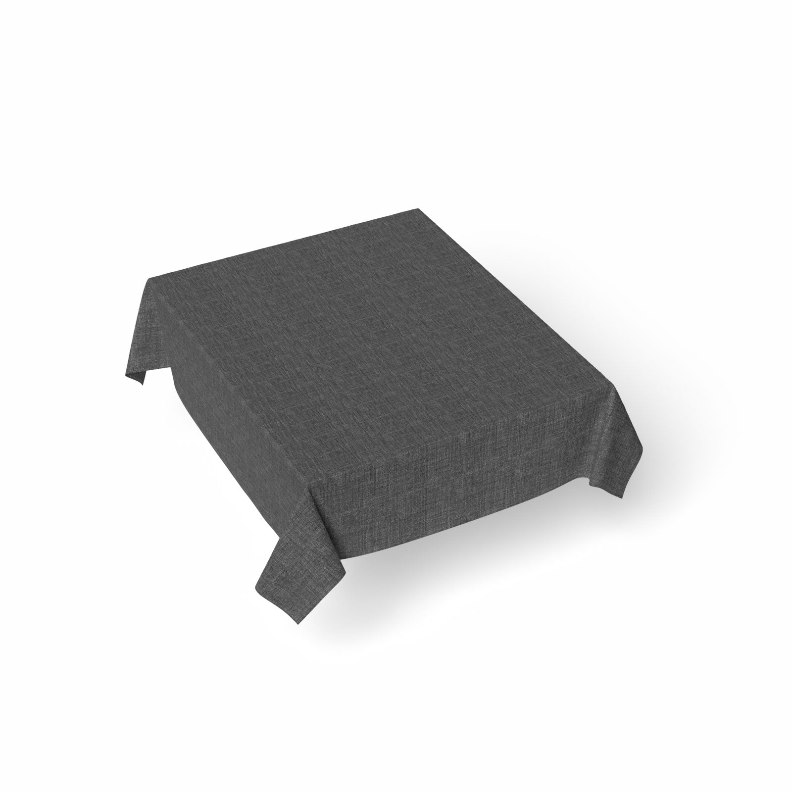 مفرش طاولة من الكتان - رمادي