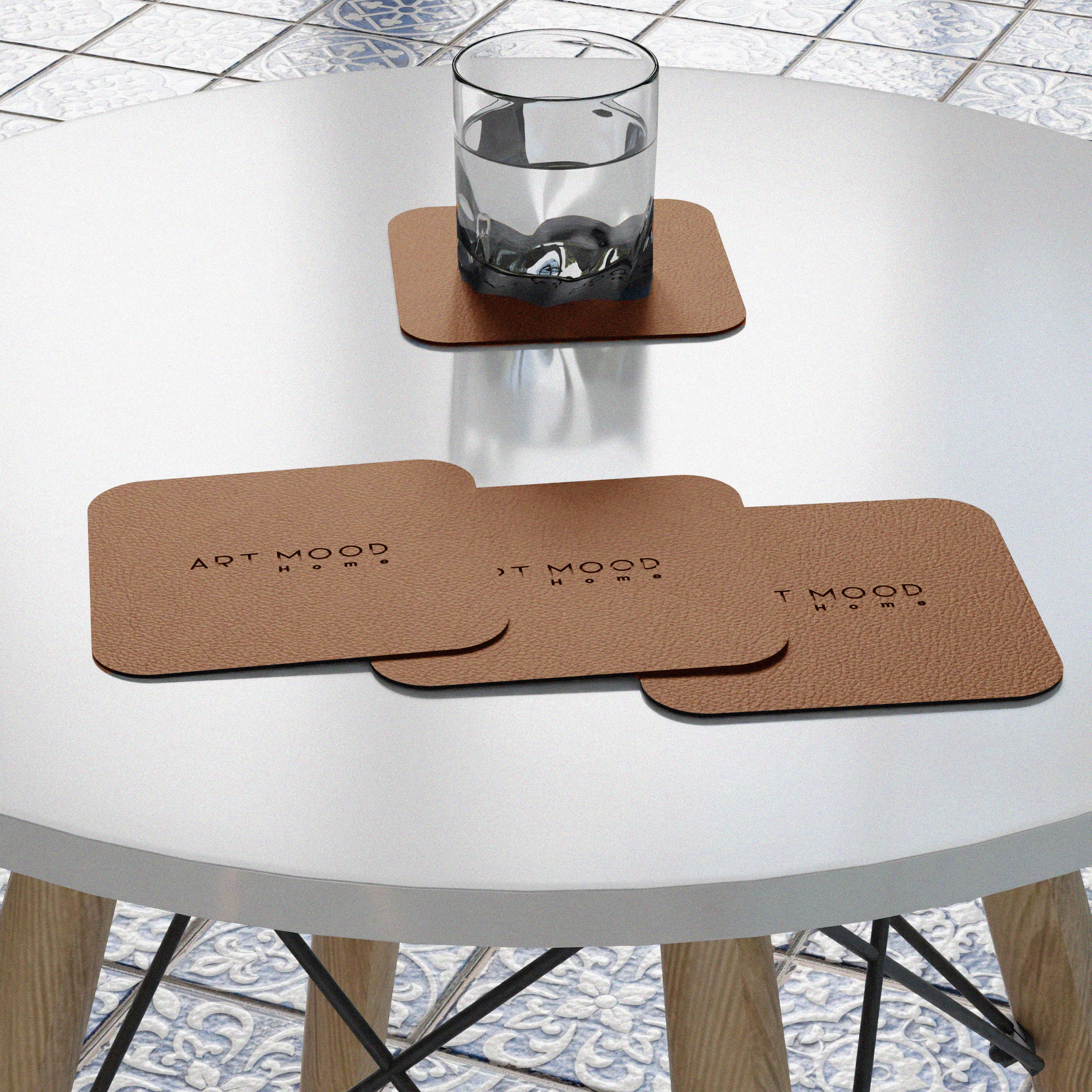 Leather Coaster Set - Havan 2