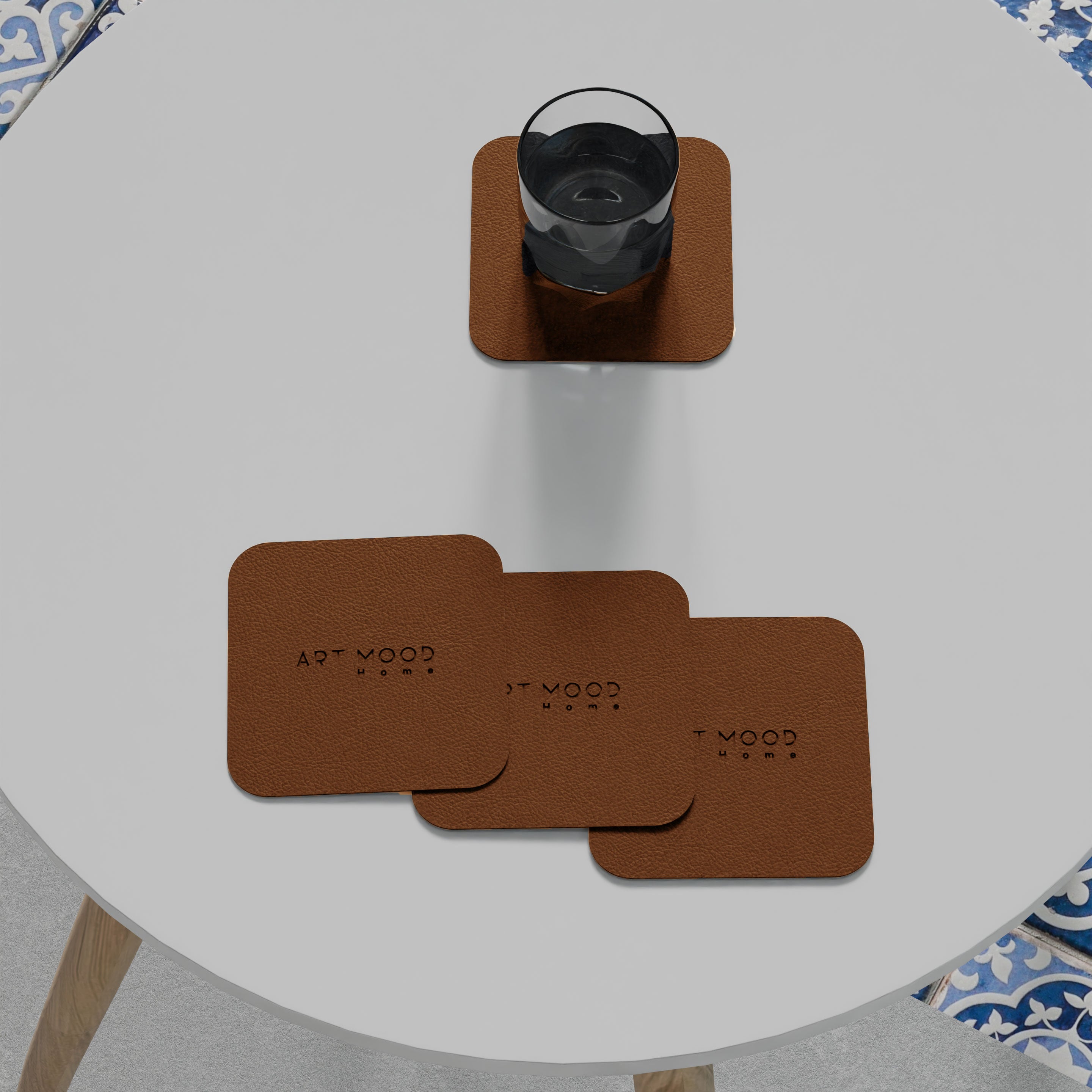 Leather Coaster Set - Havan 2