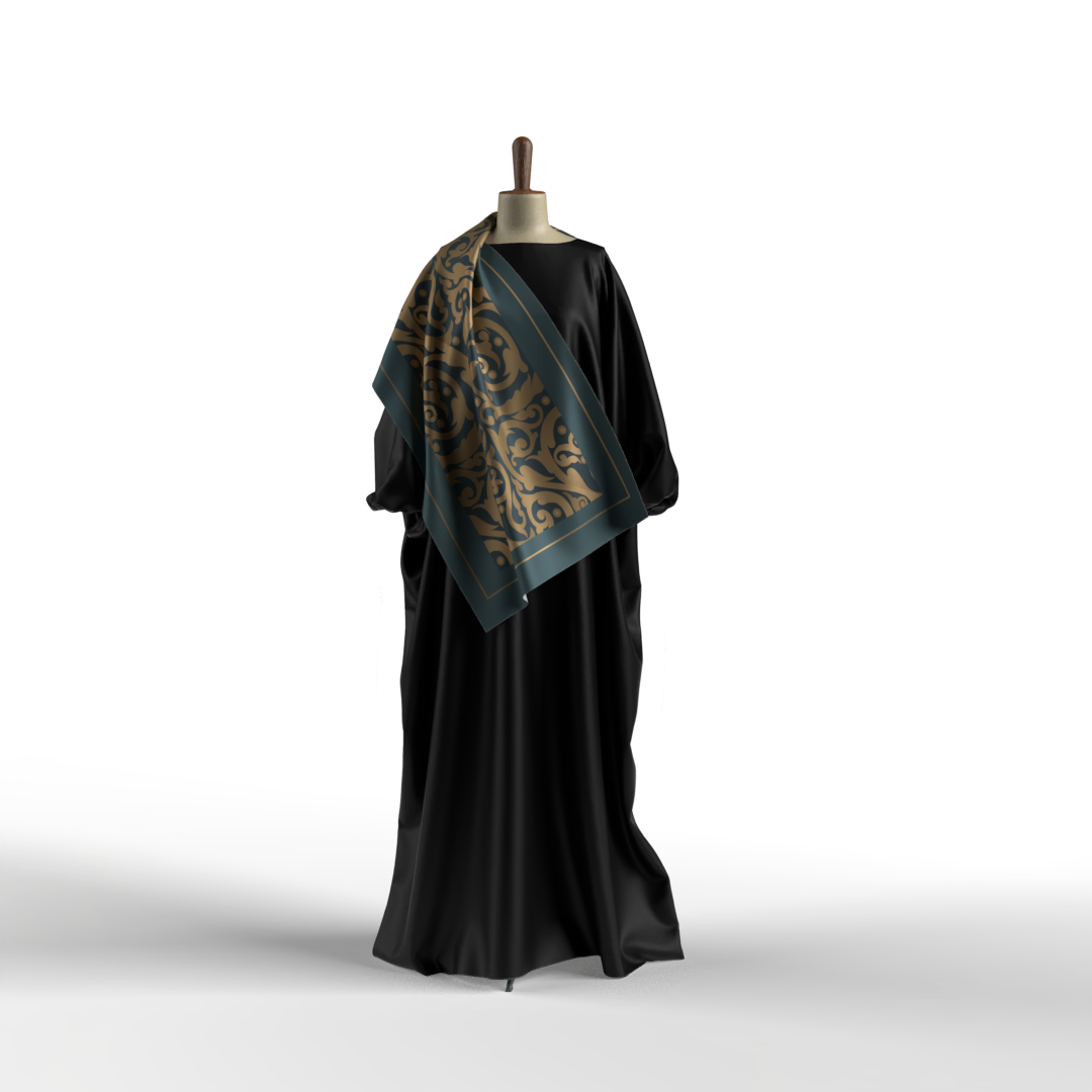 Prayer Wear - Isdal AL-HEDAYA TEAL & GOLD