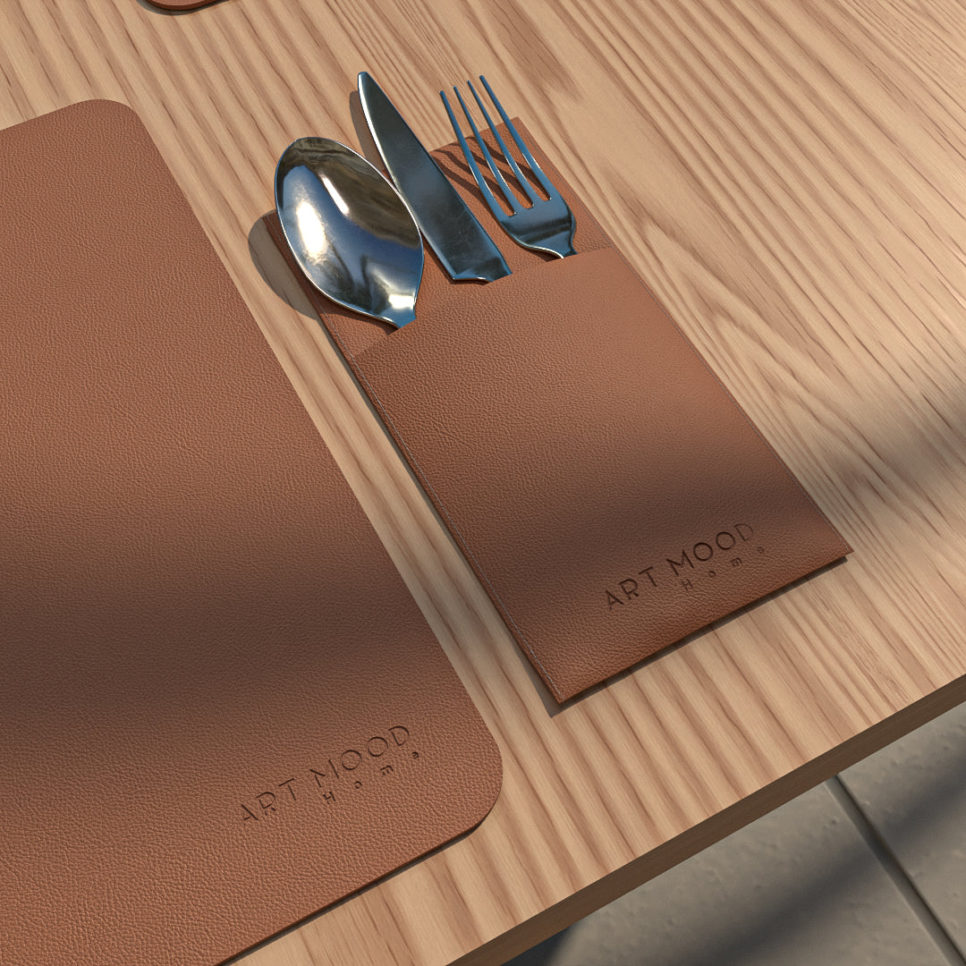 Leather Placemats & Cover holder - Havan
