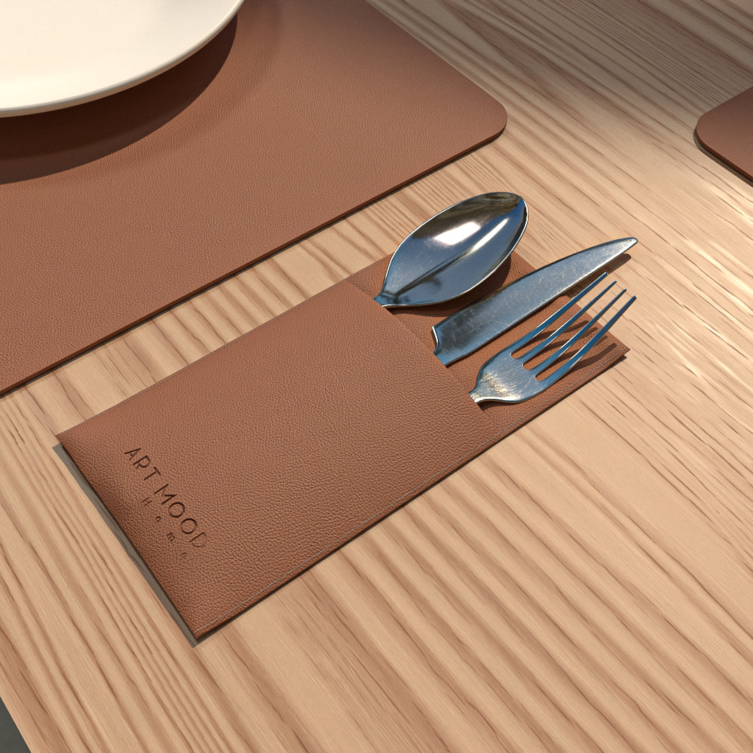 Leather Placemats & Cover holder - Havan