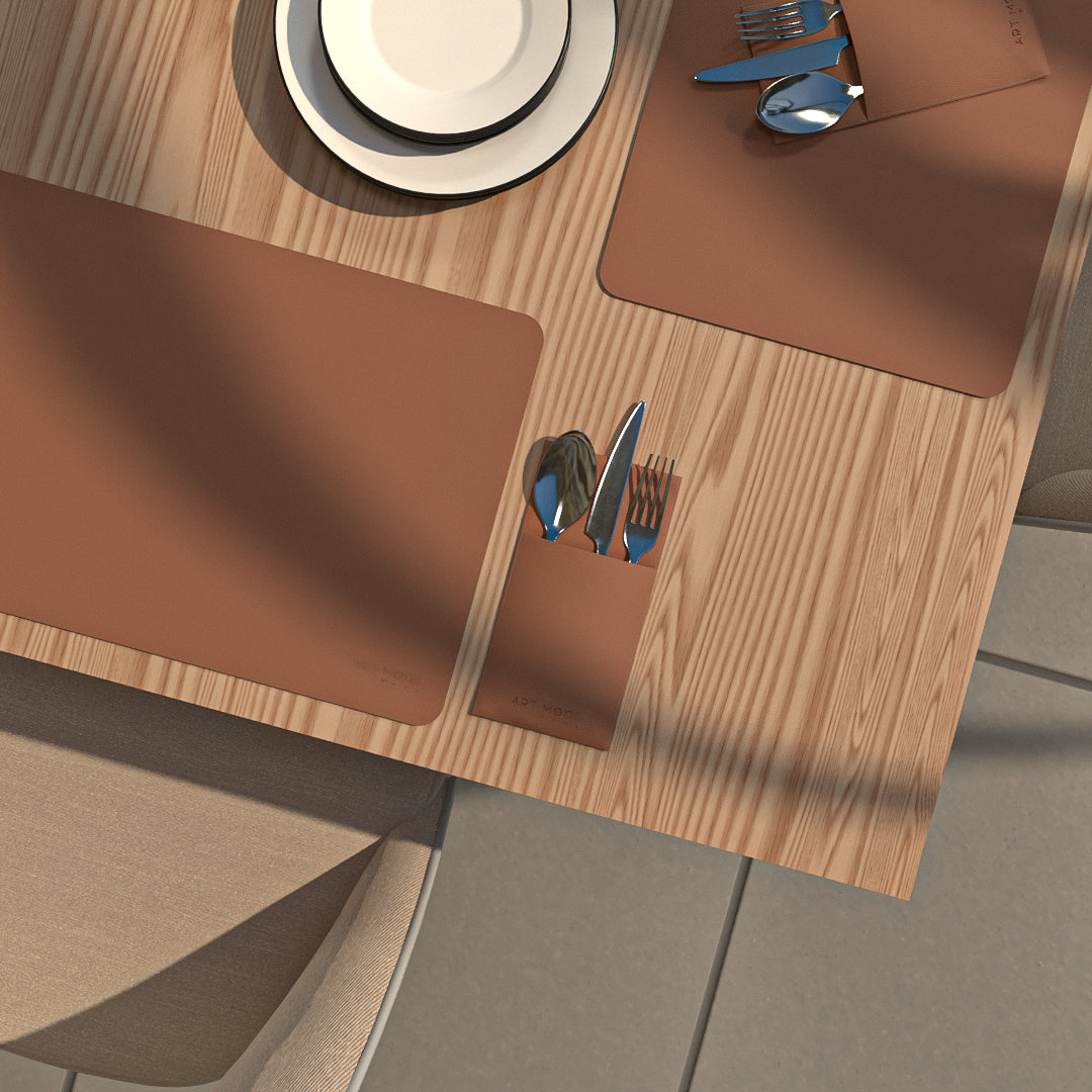 Leather Placemats & Cover holder - Havan