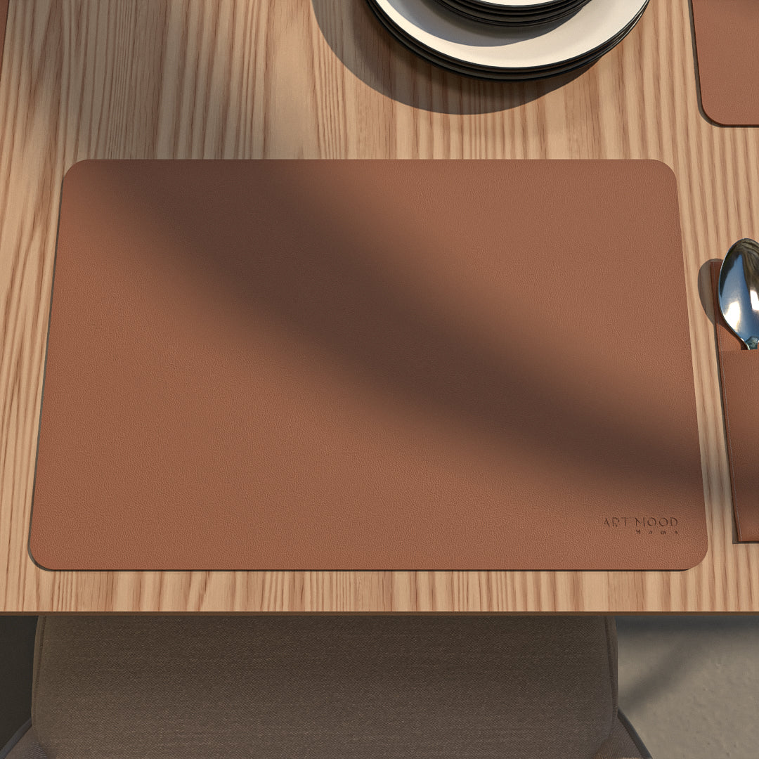 Leather Placemats & Cover holder - Havan