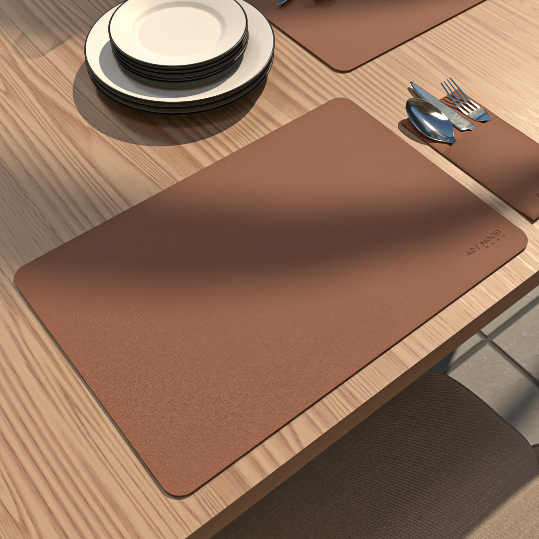 Leather Placemats & Cover holder - Havan