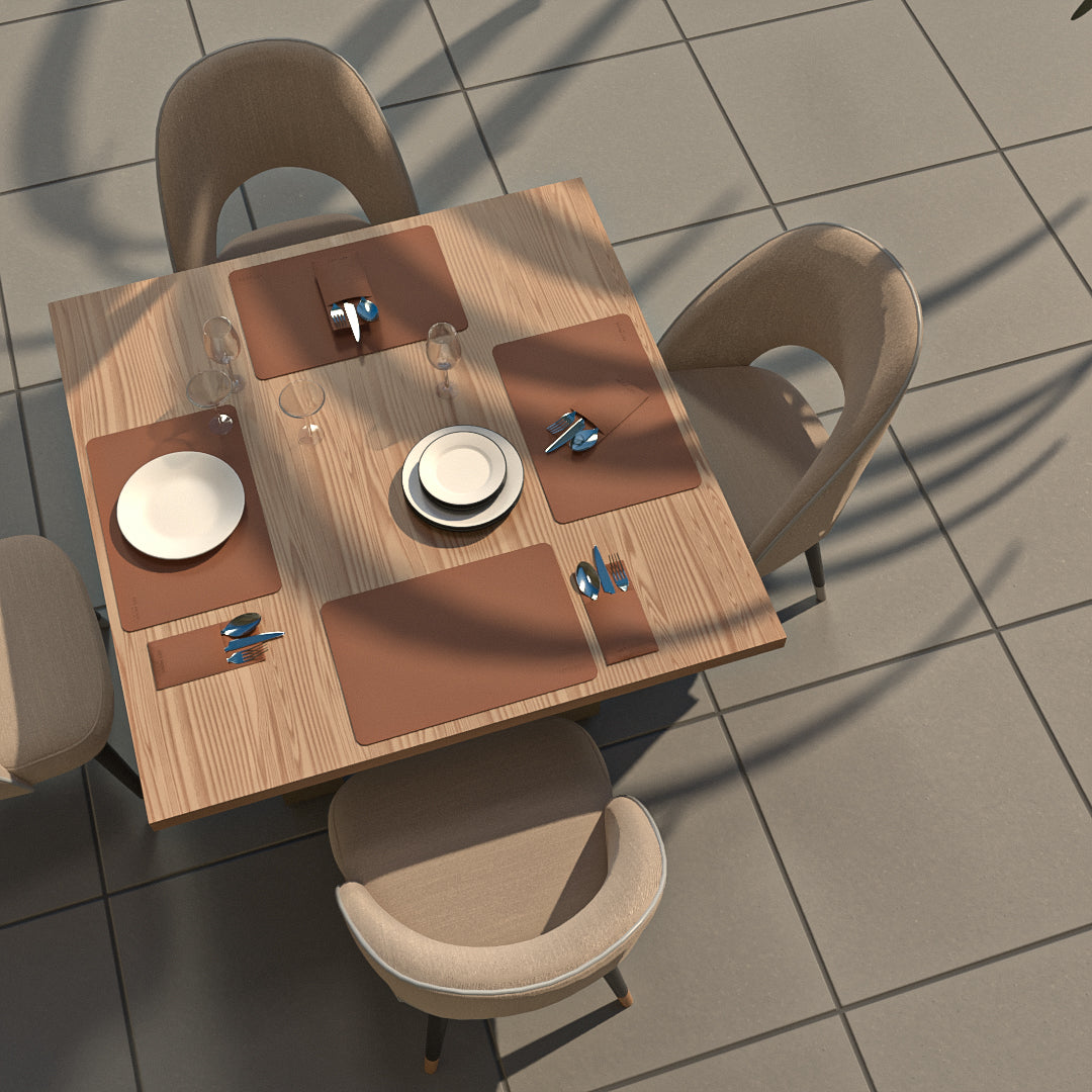 Leather Placemats & Cover holder - Havan