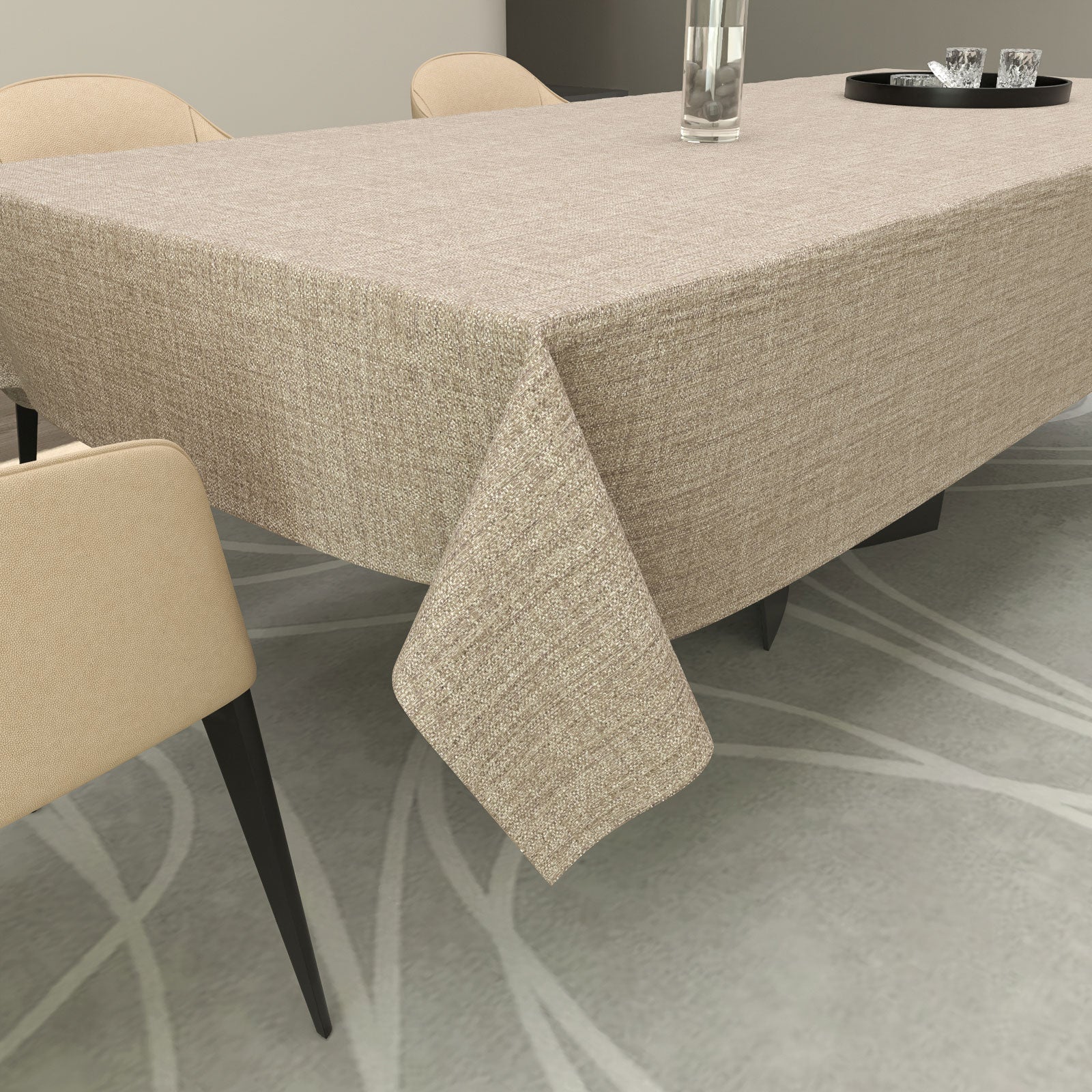 Linen Tablecloth - Light Beige
